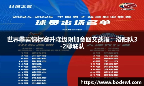 世界攀岩锦标赛升降级附加赛图文战报：洛阳队3-2聊城队